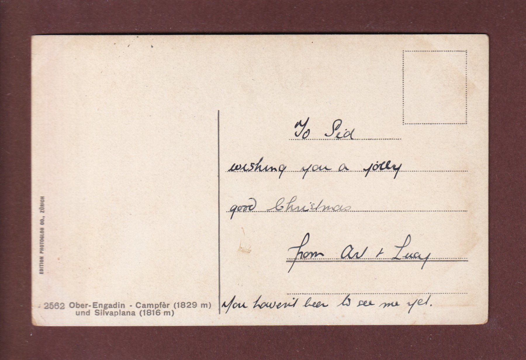 Cartoline postali: CAMPFER und SILVAPLANA – Usato da Pully venduto da nicecards 1