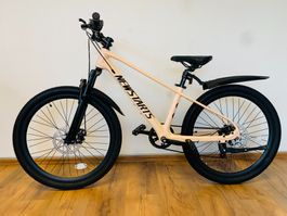24 Zoll Kinderfahrrad Bike 7-Gang Shimano Rosé NEU