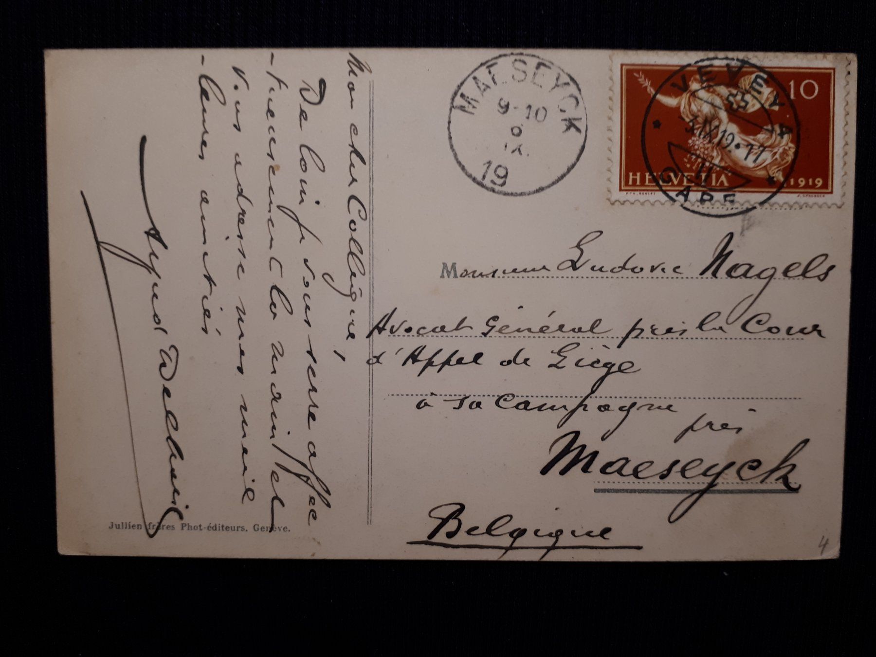 Cartoline postali: CHATEAU DE CHILLON - 1919 – Usato da Ponto Valentino venduto da giorgia06 1