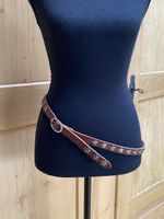 Gürtel Leder braun Sterne Schnalle Grösse 90 Neu