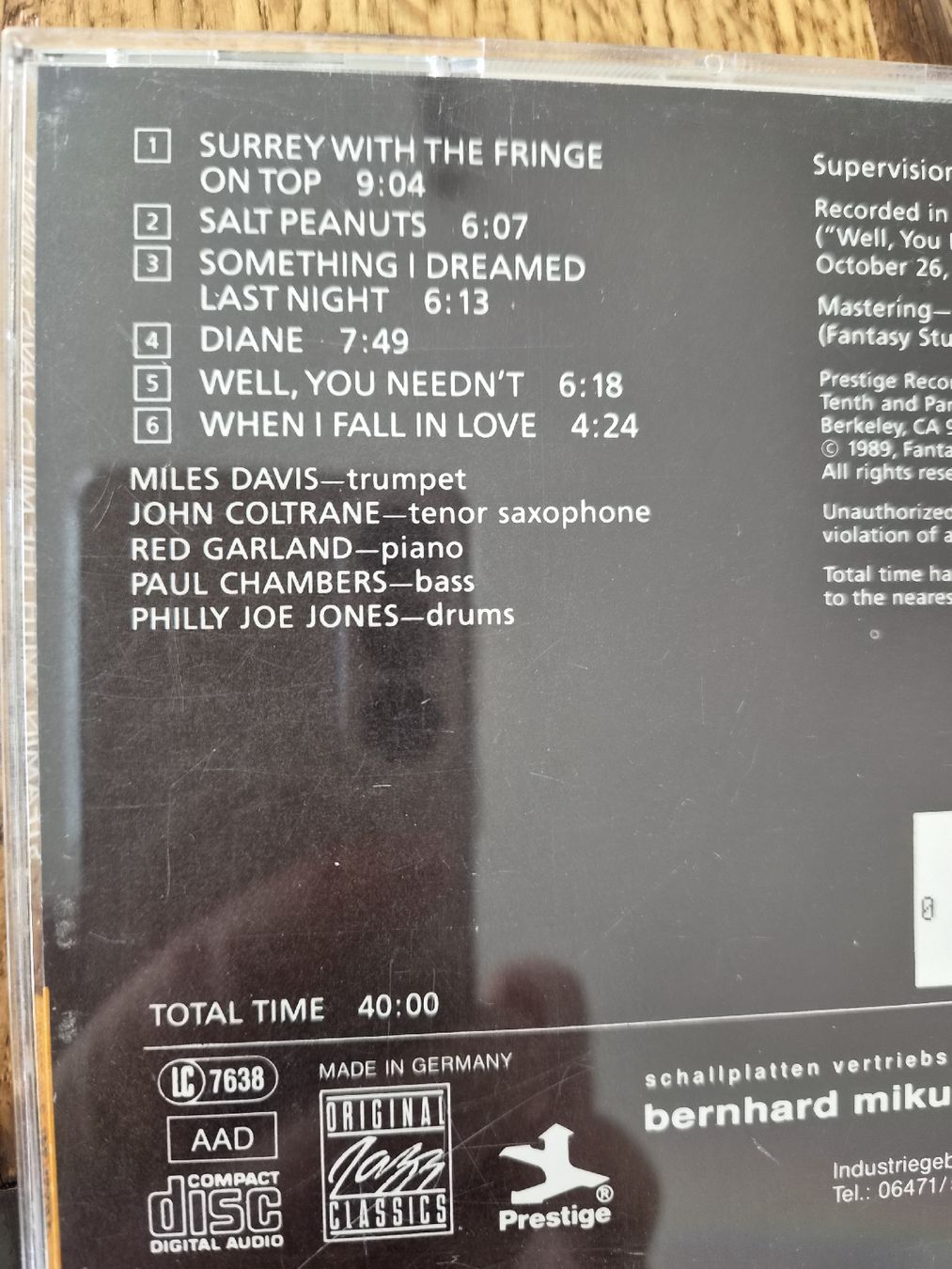 CDs: MILES DAVIS QUINTET STEAMIN' – D'occasion à Zofingen par Tinpan 2