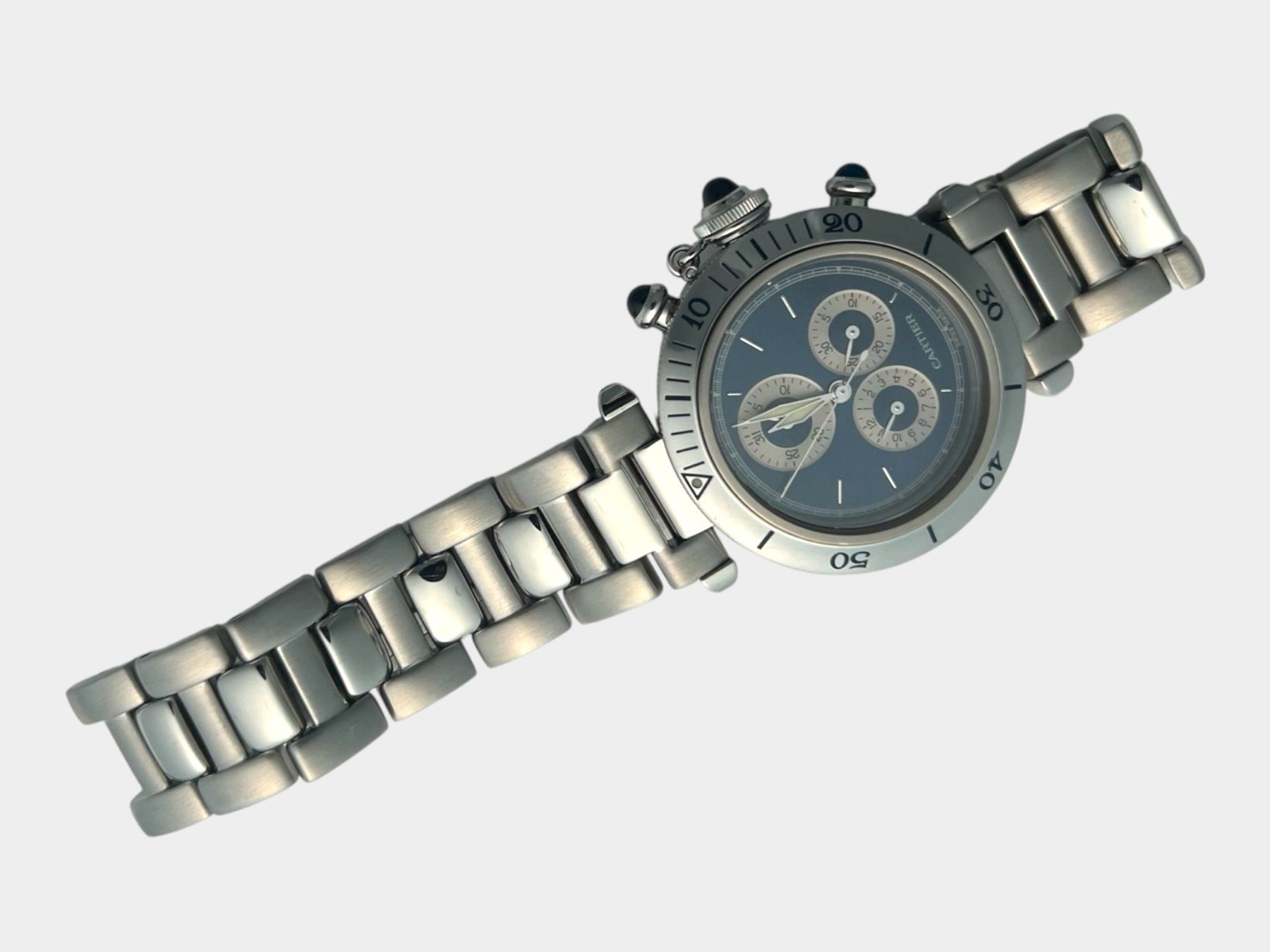 Cartier Uhren: Cartier pasha chronograph 13521 Blue Dial – Gebraucht aus Apples von the_7jtf 4