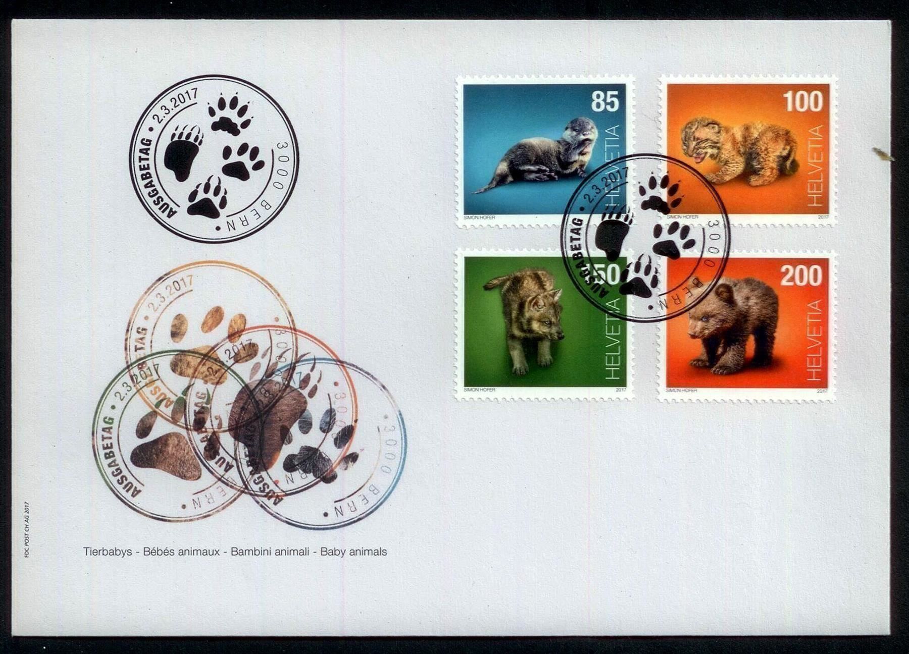 Tutti i francobolli: 2017 FDC Tierbabys      KW 18.00 – Nuovo (secondo la descrizione) da Eggersriet venduto da stamp303