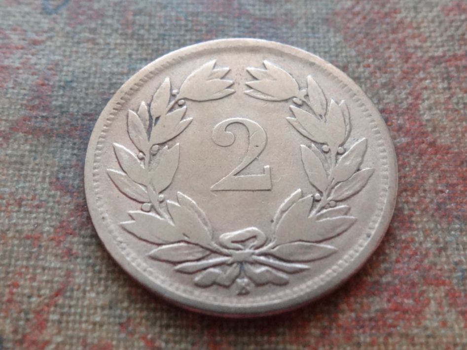 Toutes les monnaies: 2 Rp. 1866  (C) – D'occasion à Romanel-sur-Lausanne par Swift13 1