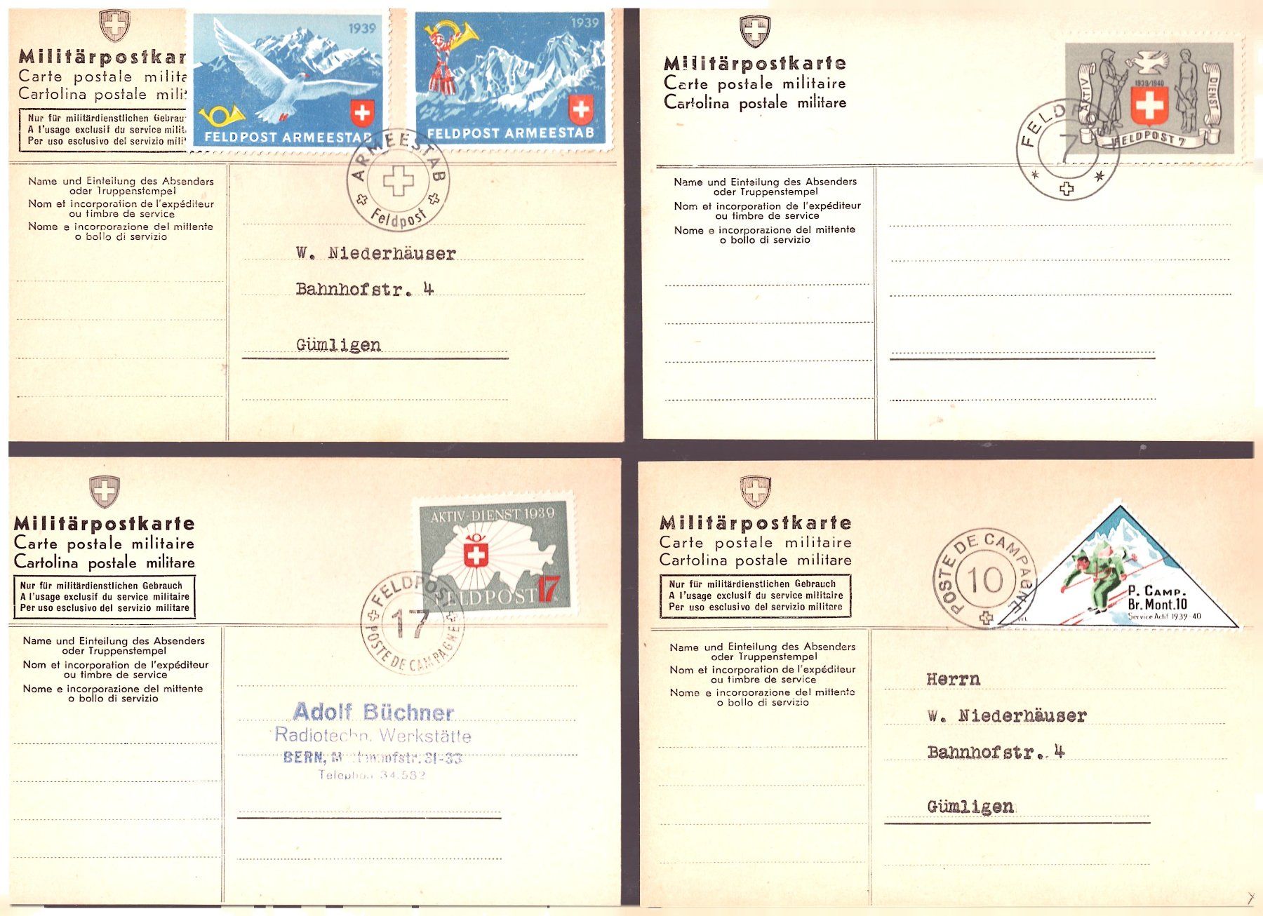 Tous les timbres: # 143 --- MILITÄRPOSTKARTEN – D'occasion à Dübendorf par Piero2 1