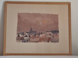 Farblithographie von Heinz Keller