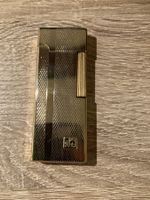 Briquet Colibri Vintage à Gaz Doré Guilloché Avec Étui Cuir