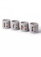 Teelichthalter Set HOME Beton Grau 4-teilig