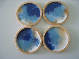 Handarbeit von Stemily  4 Untersetzer klein in Epoxyharz