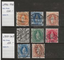 1907/08 : Steh. Helvetia mit Faserpapier, KP 390.--