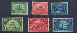 Lot USA Nr. 548-550 +614-616 mit Falz