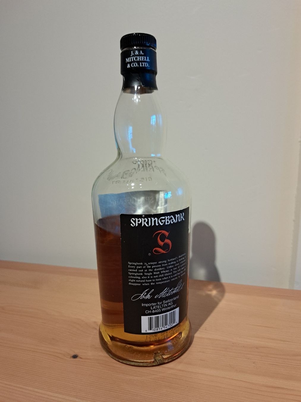 Springbank Bevande alcoliche: Springbank 12 yo Cask Strength offene Flasche – Usato da Brittnau venduto da Prorex 1