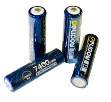 Neuf Lot de 4 piles 18650 7400mAh 18650 Rechargeable