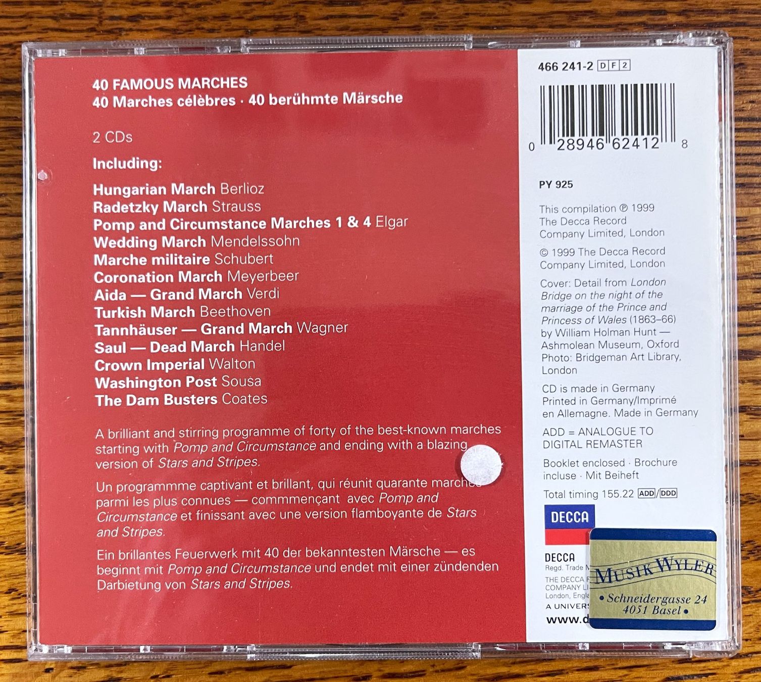 CD: 40 Famous Marches - Märsche CD – Usato da Oftringen venduto da Vucki 1