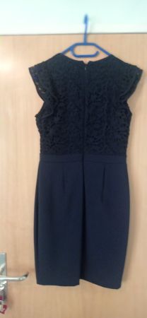Elegantes dunkelblaues Spitzenkleid Gr. 38 wie neu, perfe...