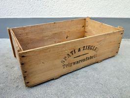 alte Holzkiste Kiste SPÄTI&ZIEGLER Teigwarenfabrik Solothurn