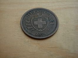 (D1) Départ 1 CHF 2 Rappen 1890