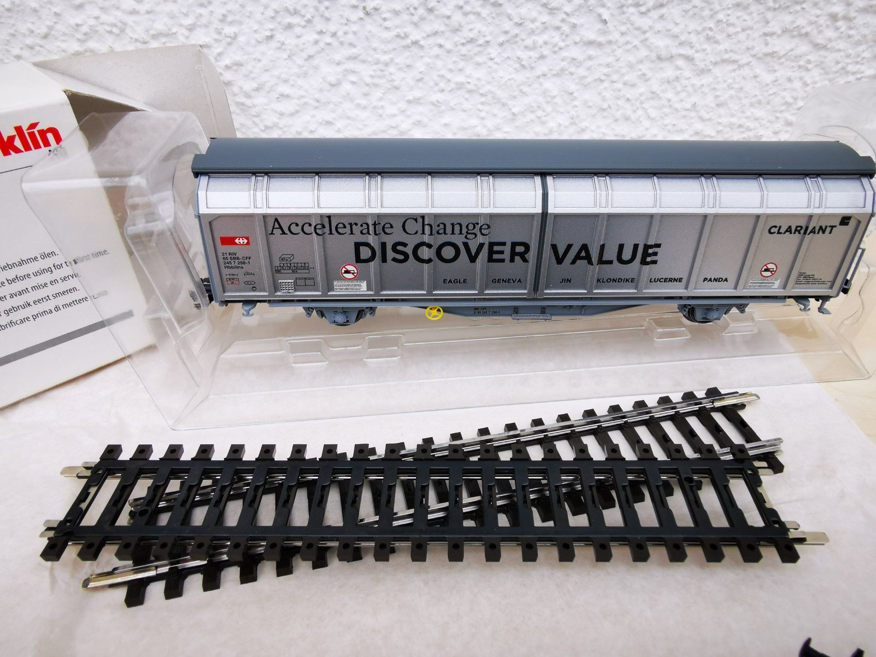 Märklin Modellini di ferrovie: 4 Stück, H0 Güterwagen, Roco,Märklin,Fleischmann – Usato da Felben-Wellhausen venduto da mac.ital