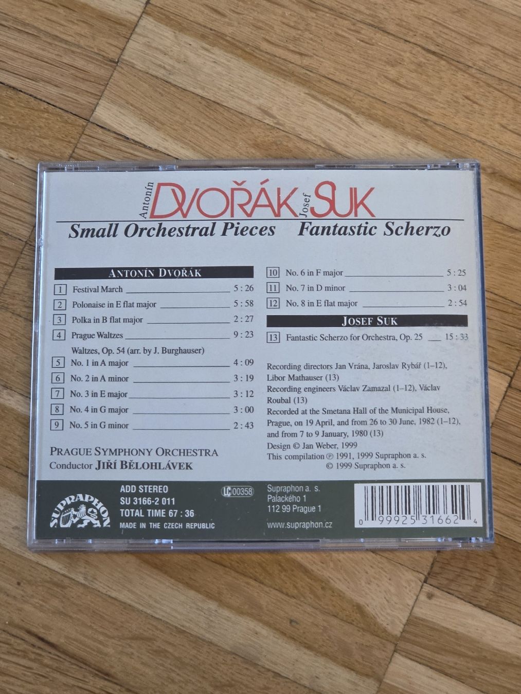 CD: CD: Dvorak & Suk: Small Orchestral Pieces – Usato da Aesch BL venduto da immon 1
