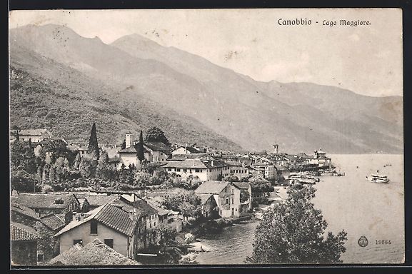 Ansichtskarten: AK Canobbio, Lago Maggiore, Dampfer – Gebraucht aus Berlin von bartko-reher