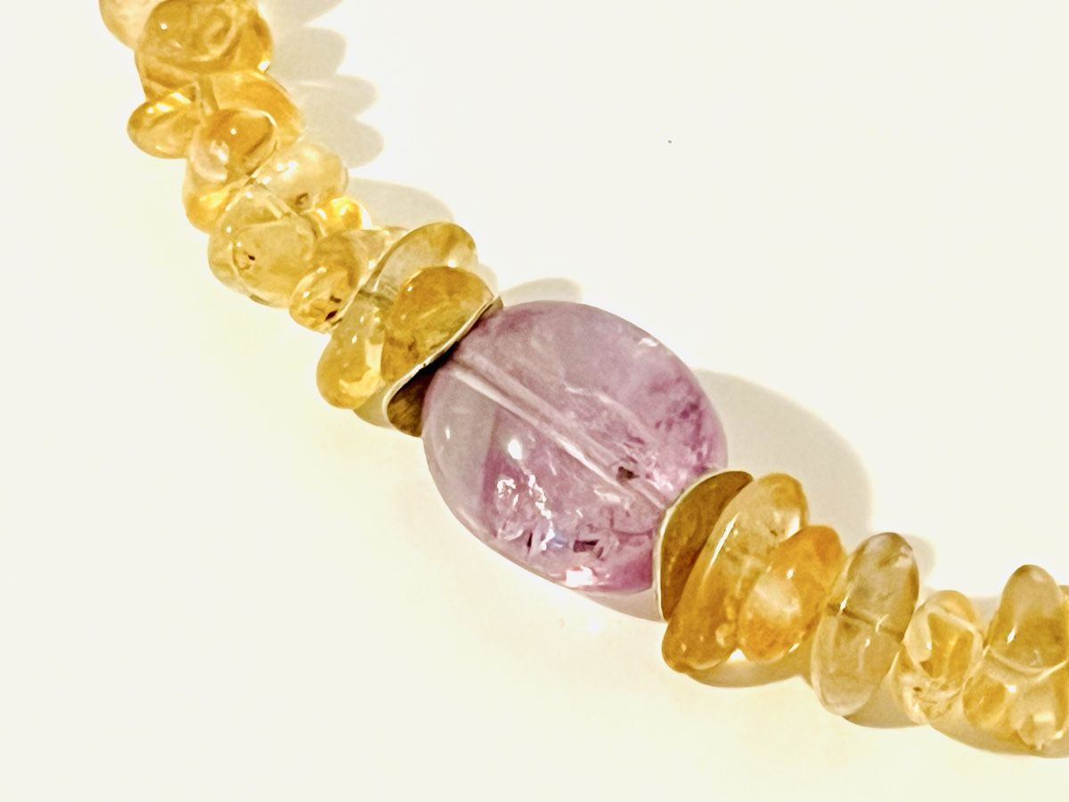 Catenine: Citrine & Amethyst Necklace - Gold Plated Silver – Nuovo e nell'imballaggio originale da Rüschlikon venduto da ThereseJewelryDesign 2