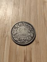 erster Jahrgang 1850 2franken silbermünze