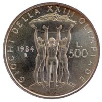 Italien 500 Lire 1984 Silber