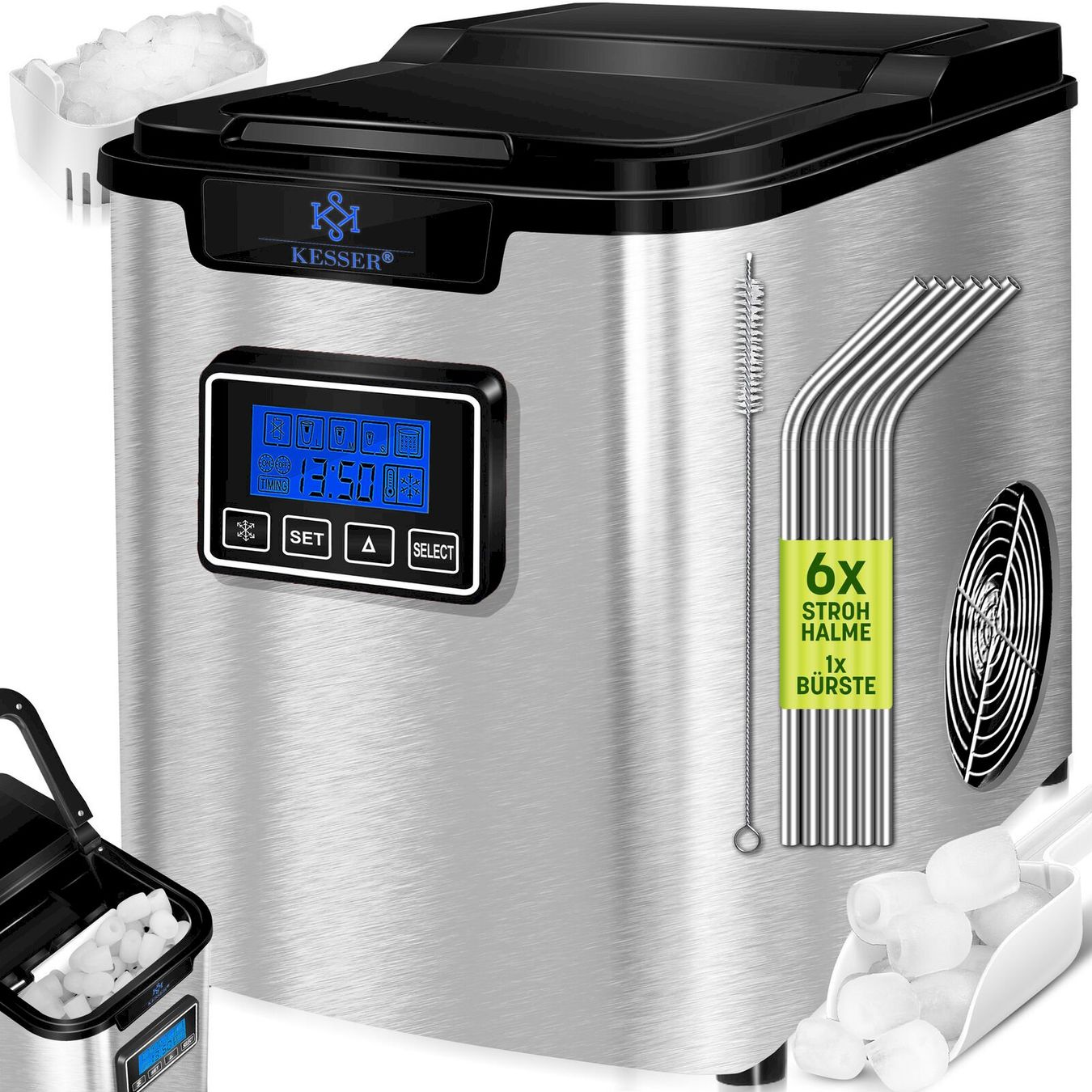 Attrezzatura professionale & Gastronomia: KESSER Eiswürfelbereiter 2,2L – Nuovo e nell'imballaggio originale da Bottighofen venduto da zaap