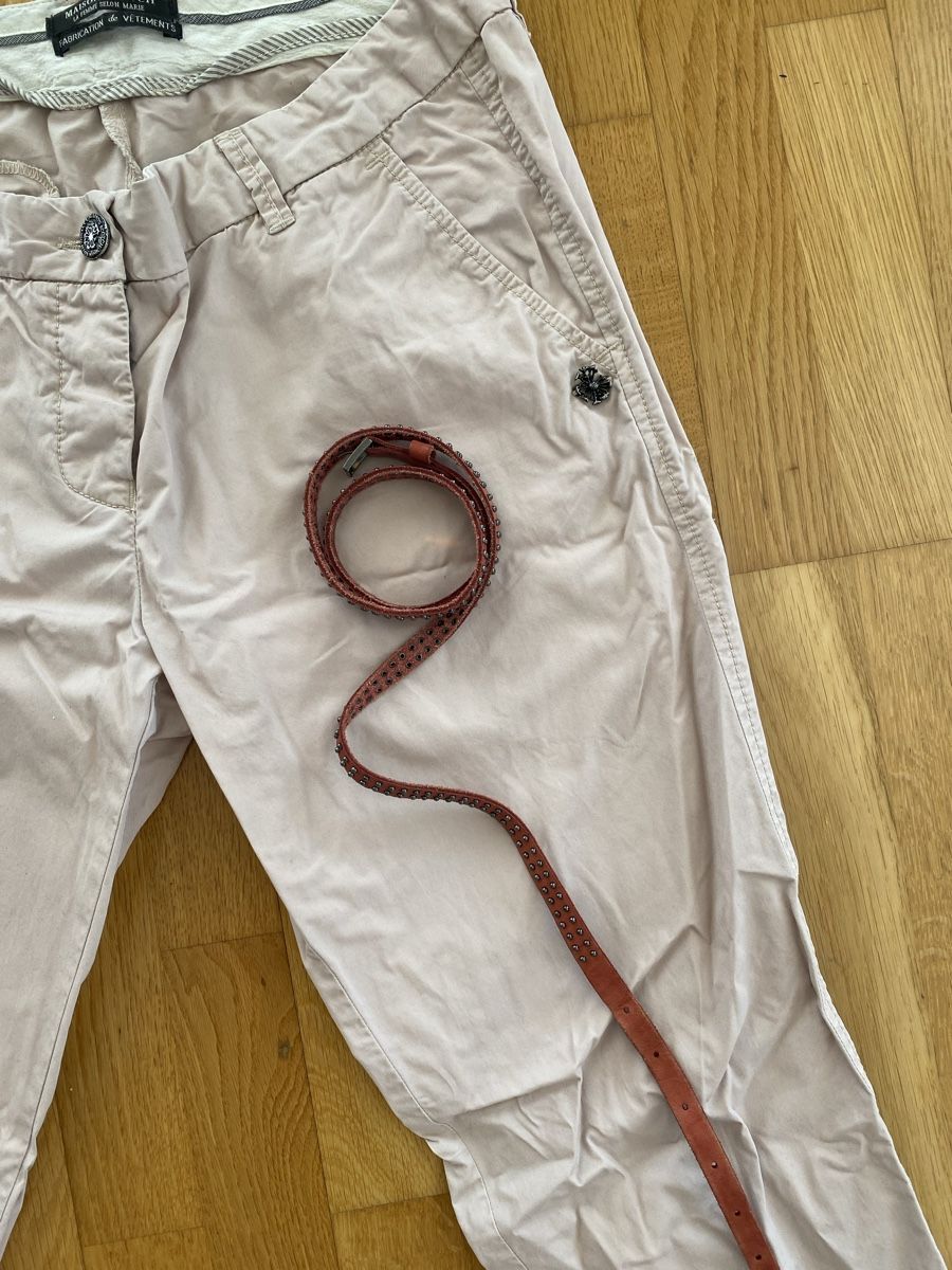 Pantaloni: Chino Damenhose hellrosa Gr. 30/32 mit Gürtel – Usato da Frauenfeld venduto da Wiibli_18 3