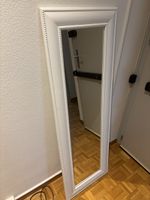 Miroir blanc cadre perlé 46x137 cm bon état