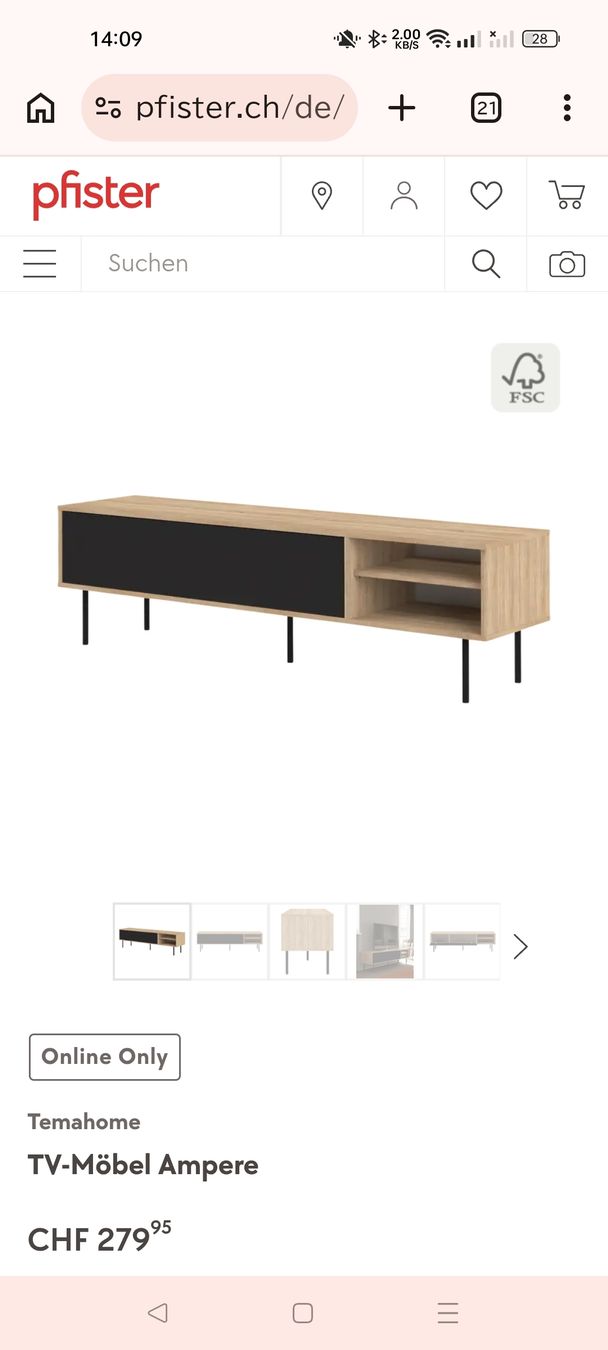 Pfister Mobili TV: Sideboard Holzfurnier - Möbel Pfister – Usato da Basel venduto da lus_y2dw 4