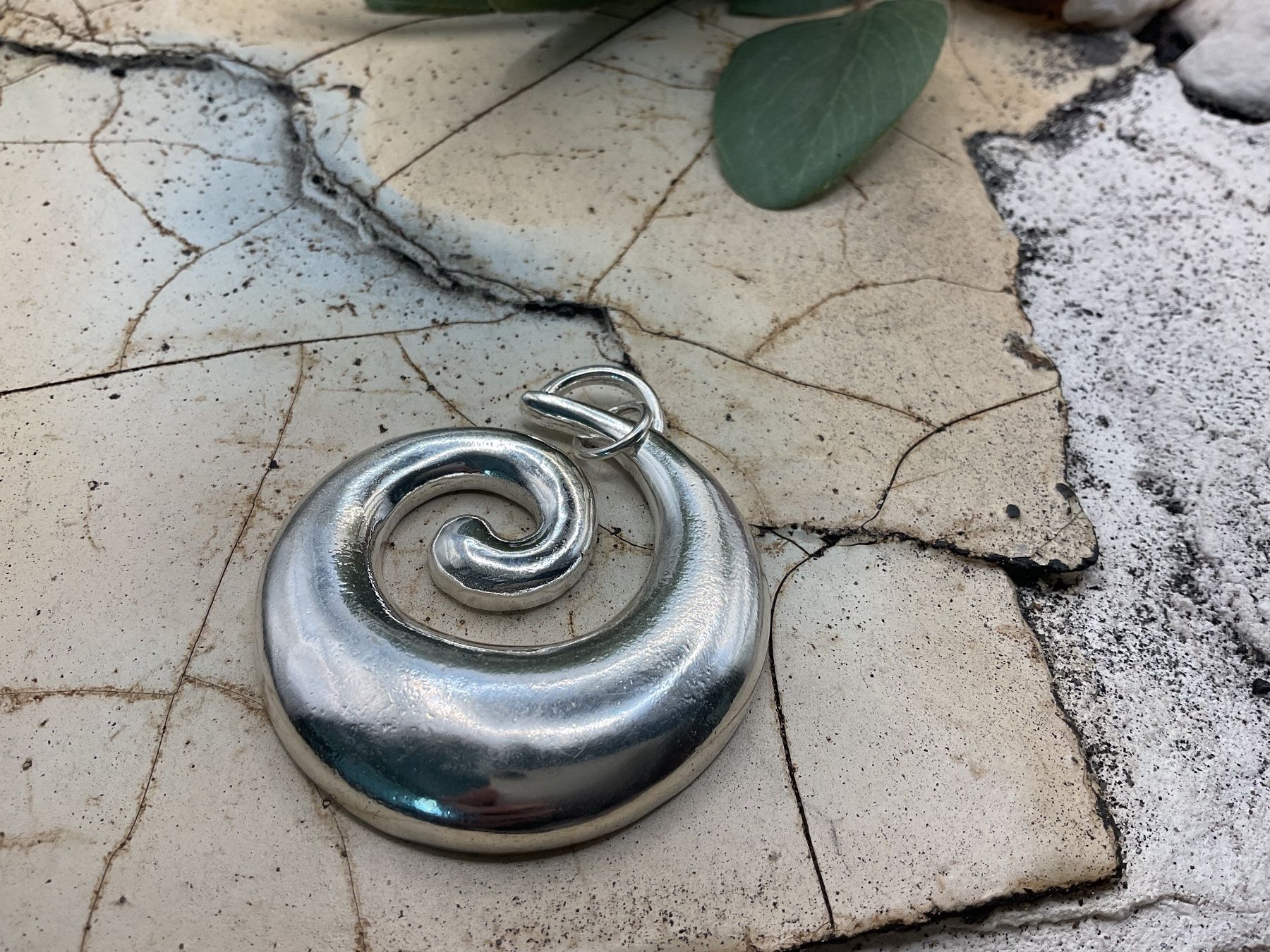Sonstiger Schmuck: Grosser Anhänger mit Collier, Sterlingsilber – Gebraucht aus Luzern von S.Kern01 3