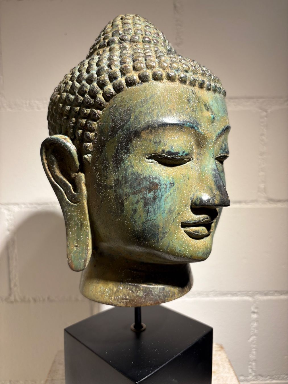 Sculture & Statue: Buddha Kopf 35 cm / Messing Skulptur – Usato da Lenggenwil venduto da Unique_ 1