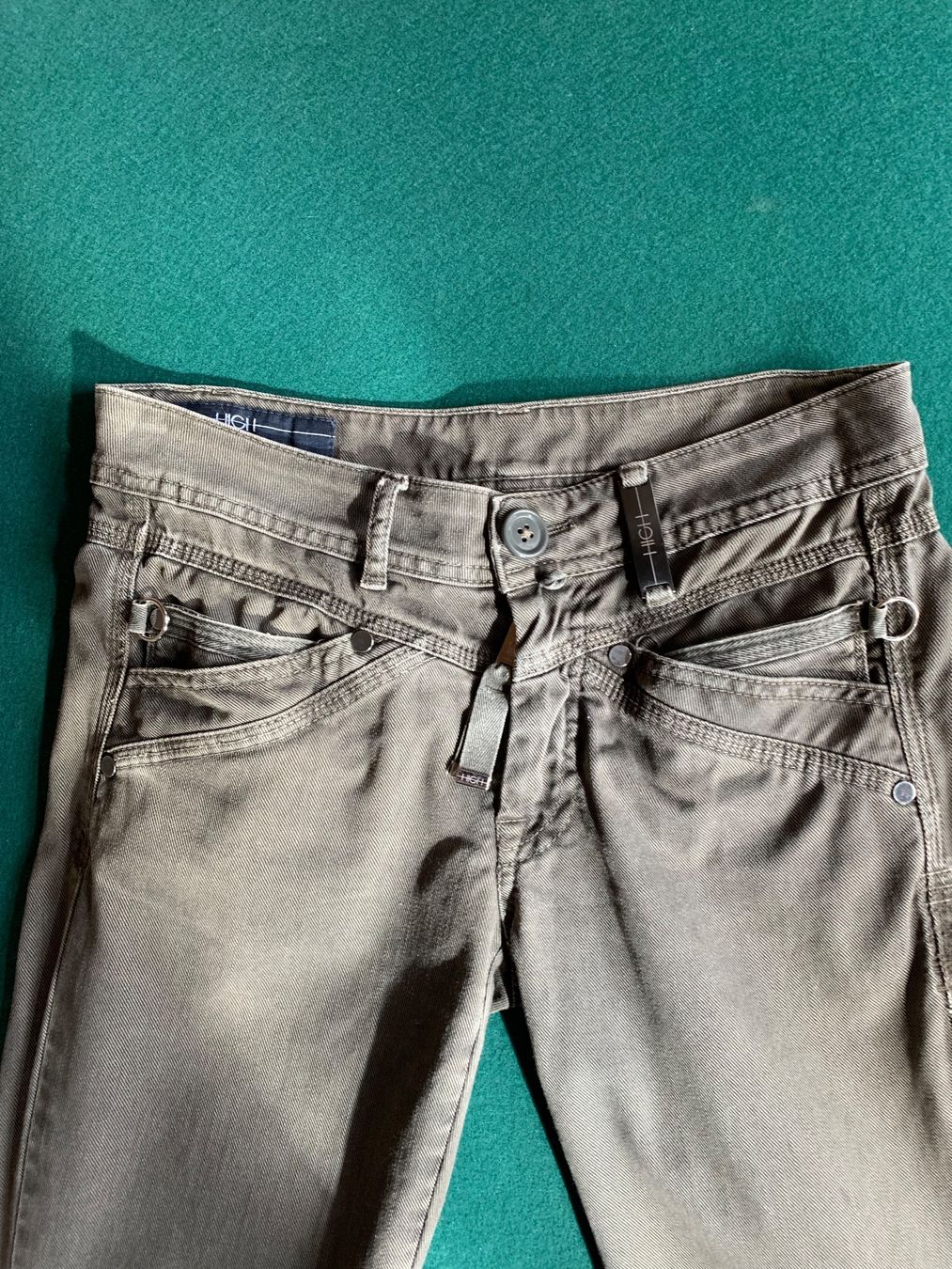 Pantaloni: "HIGH"  Hose  Farbe: Khaki Gr 34DE – Usato da Interlaken venduto da Bona55 4