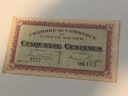 Historische 50 Centimes Note - Selten! Top Zustand