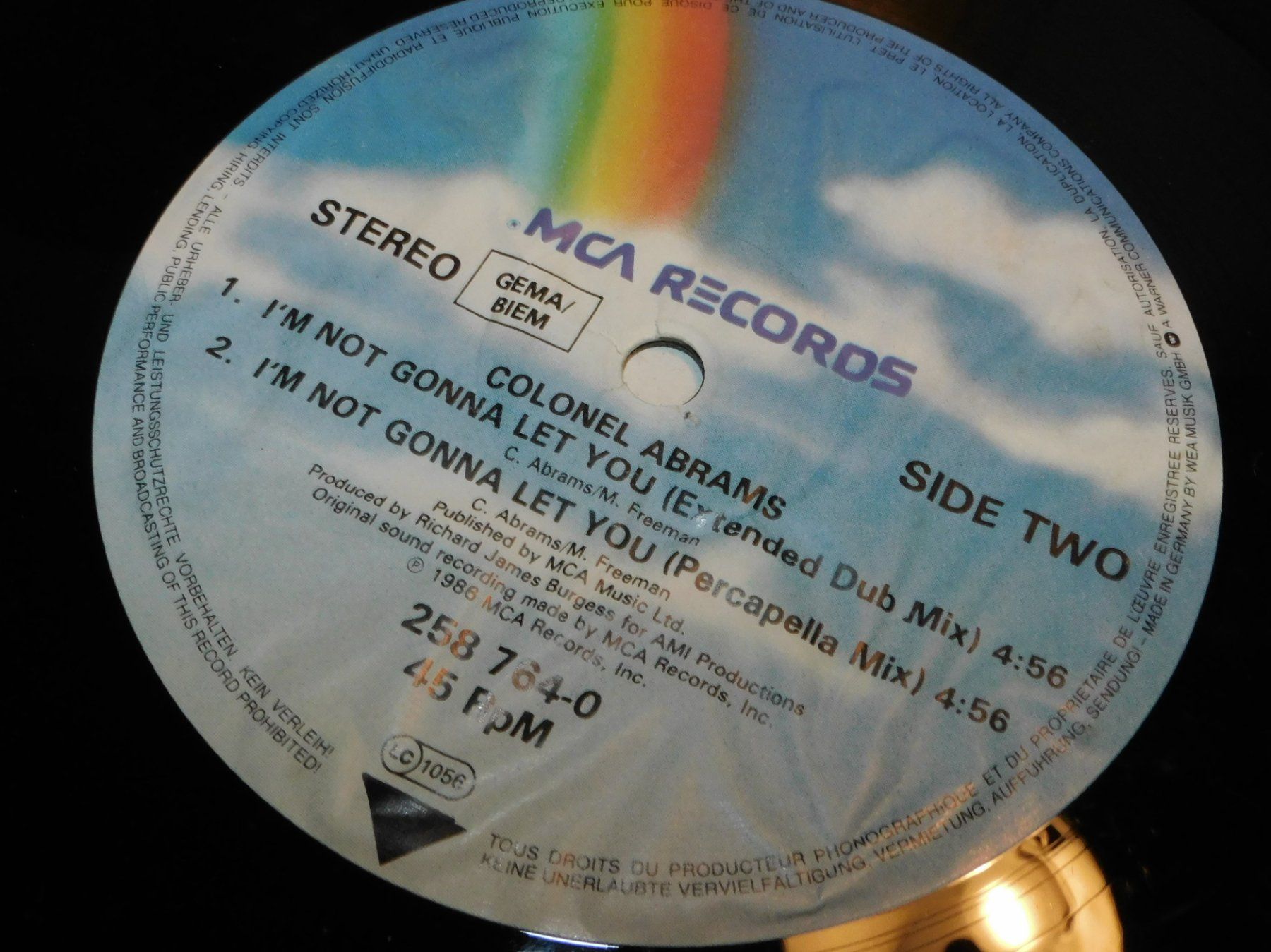Dischi in vinile: LP 1986 Colonel Abrams Extended Mix    LP – Usato da Sursee venduto da 76 3