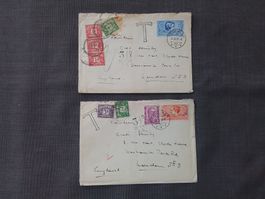 Pro Juventute Frutigen - London mit Nachporto u. Taxstempel