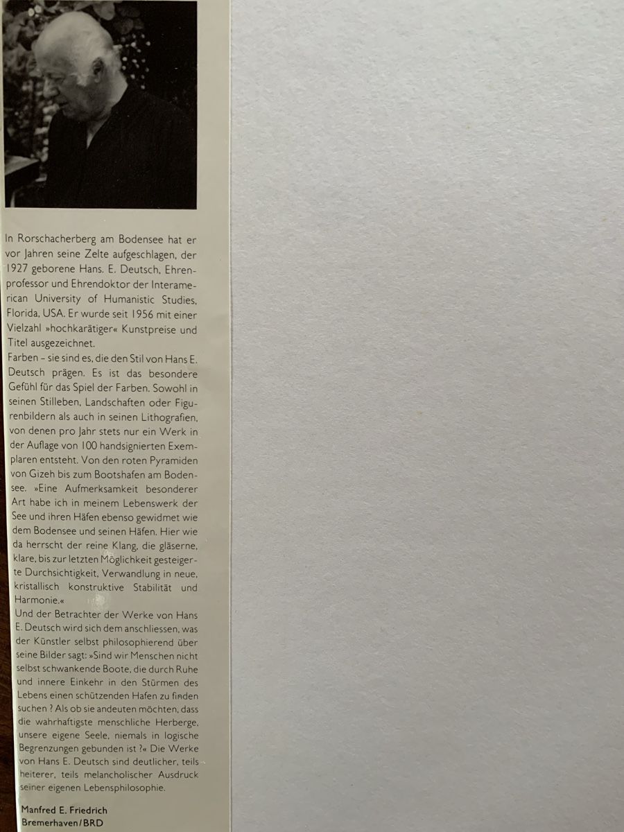 Grafica & Litografie: Hans E. Deutsch Original Druck, Gesicht – Usato da Horn venduto da Crambar 1