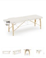 Massageliege klappbar weiss Holzgestell guter Zustand