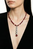 Rubin Collier mit Zirkonia Anhänger NEU