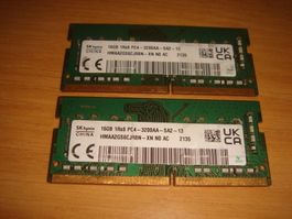 2 Stück 16gb ddr4 3200 RAM für Laptop