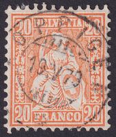 Nr. 32 mit Vollstempel KOPPIGEN BE