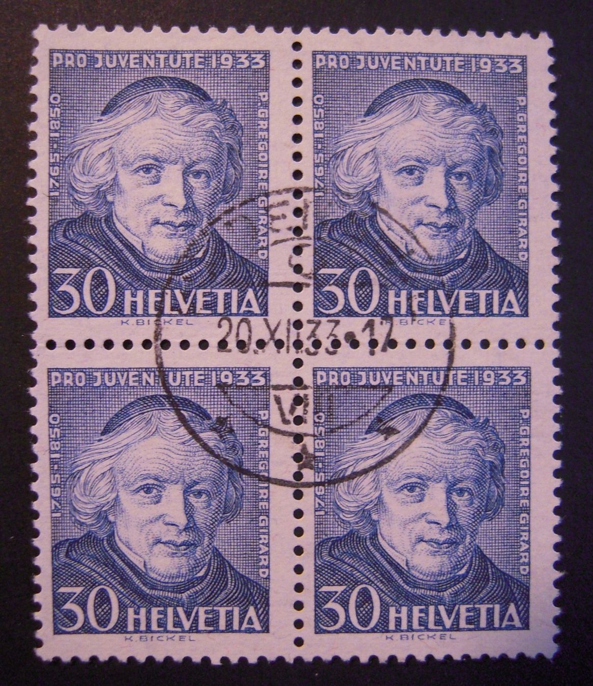 Tutti i francobolli: PJ 68 VB gest. 20.12.33 ss Zentrumsstempel – Usato da Stallikon venduto da Saentis2014