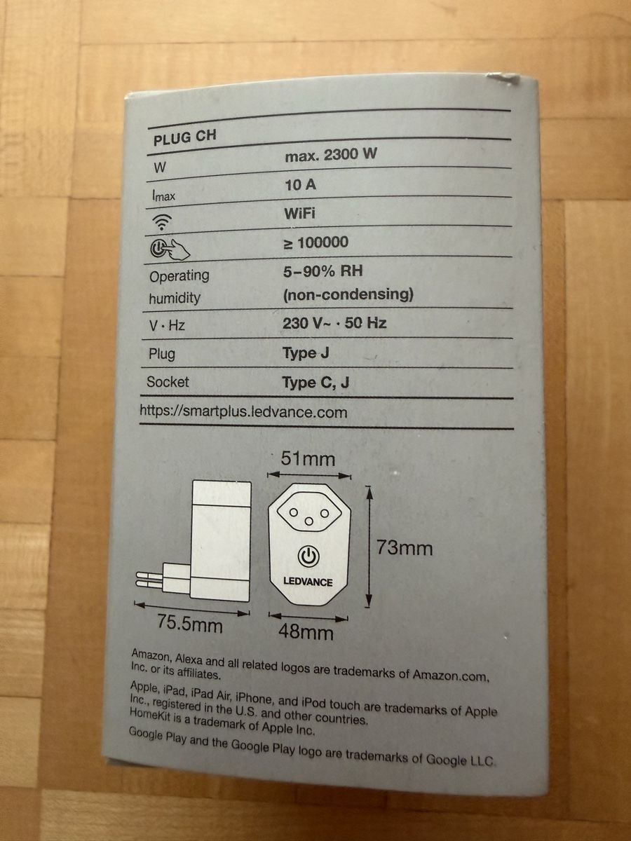 Stecker: 2x LEDVANCE SMART+ Plug CH – neu & originalverpackt – Neu und originalverpackt aus Hagenbuch ZH von Humbi69 3