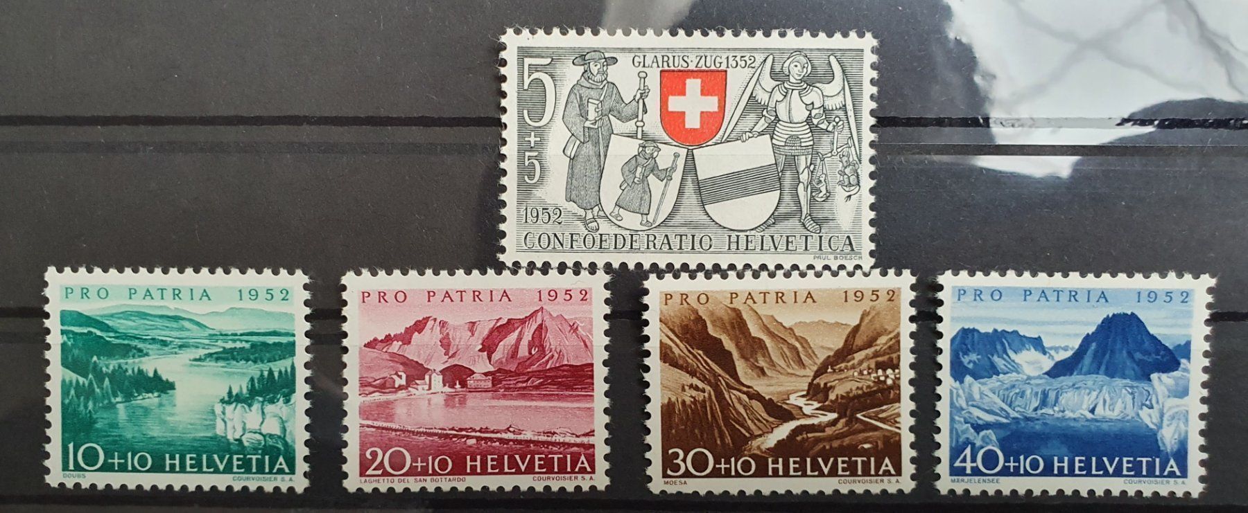 Tutti i francobolli: B56 - B60 Pro Patria ** – Usato da Balgach venduto da SIMEON27