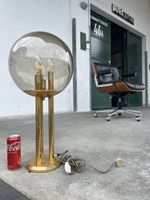 Mid Century Space Age 70er Doria Kugelleuchte Rauchglas