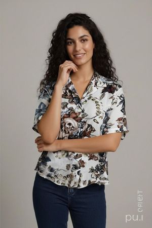 Felicia Bluse mit Blumenmuster - Größe 40