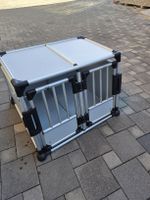 Hundebox Trixie Aluminium silber gebrauchter Zustand