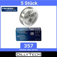 Renata 357 Box, SR1154 Knopfzellenbatterie - 5 Stk.