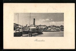 Romanshorn, Hafenpartie mit Dampfern und